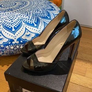 Prada Vern Metal Grafite Heel Size 37 | box